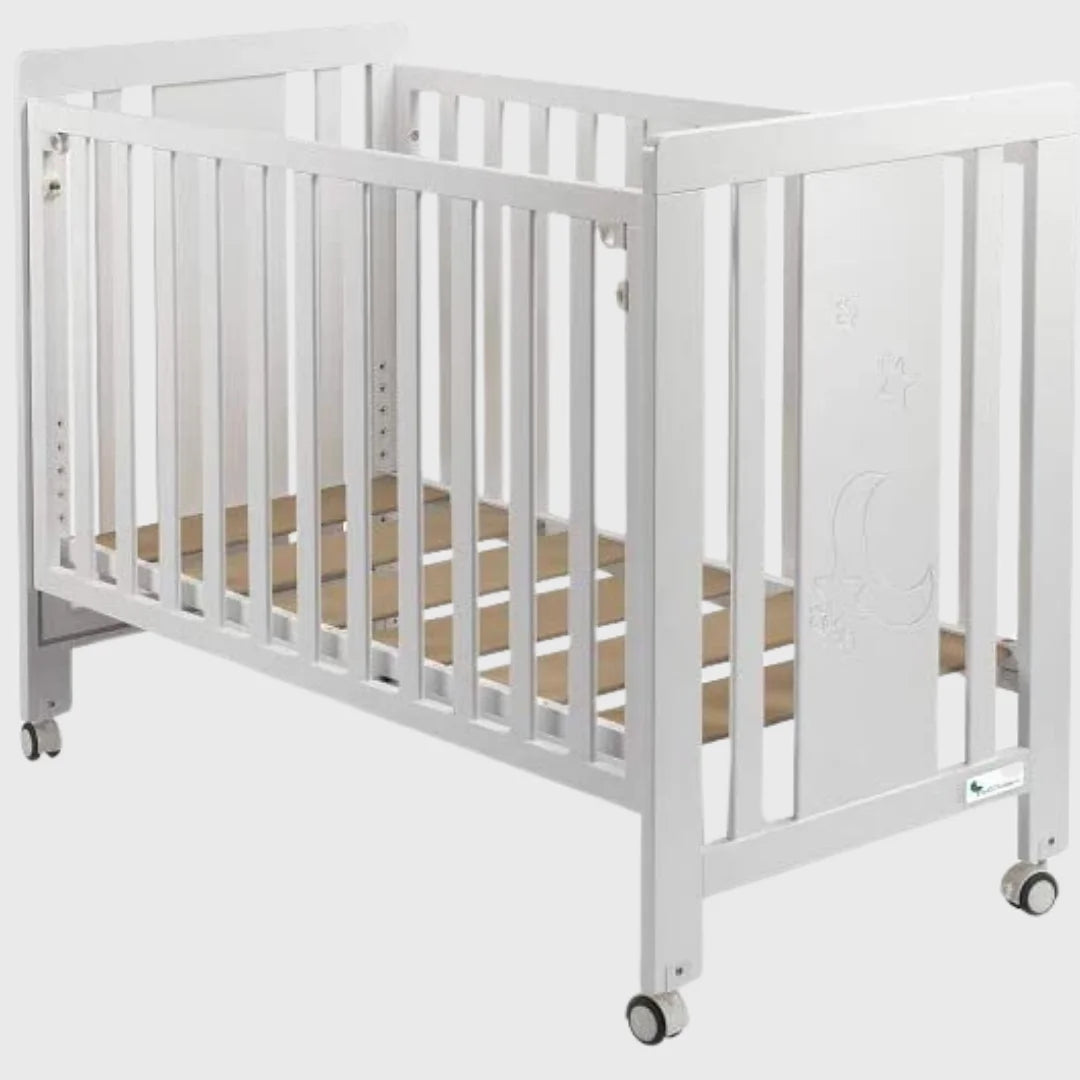 Lit bébé Moonet Premium Blanc - Interbaby