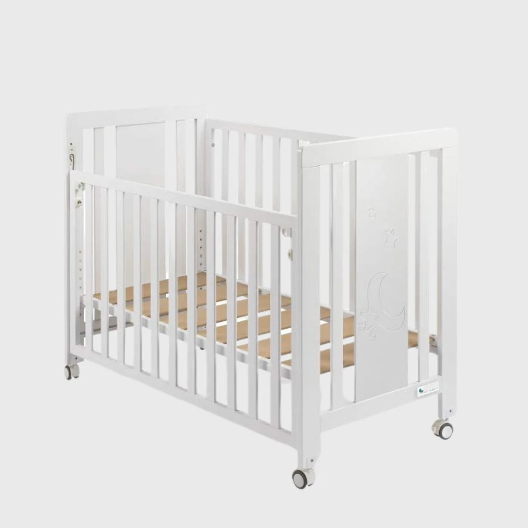 Lit bébé Moonet Premium Blanc - Interbaby