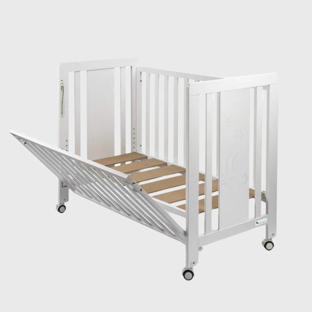 Lit bébé Moonet Premium Blanc - Interbaby