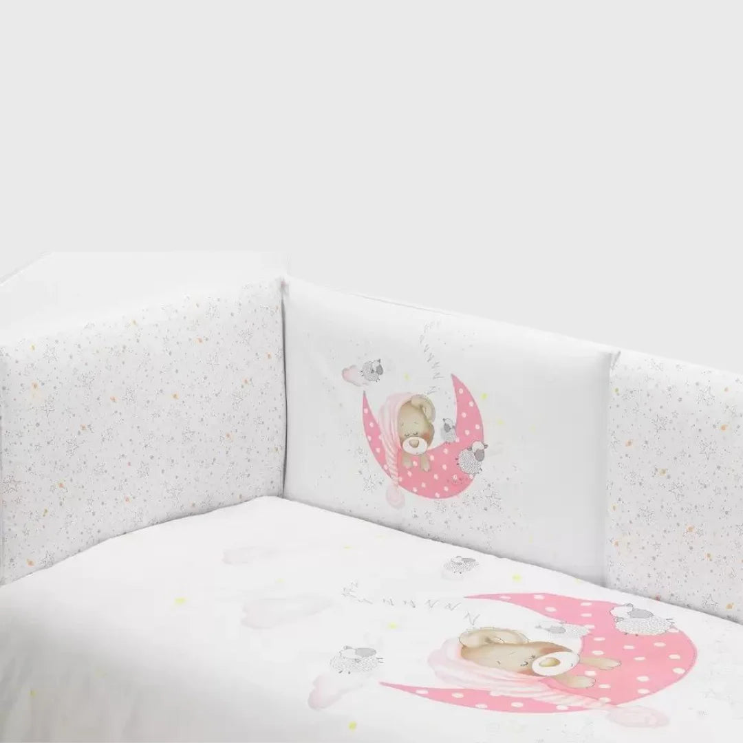 Set 2 Pcs Pour Lit Bébé 60X120 (Couette+ TourDe Lit) Mod Sleeping Bear - Interbaby