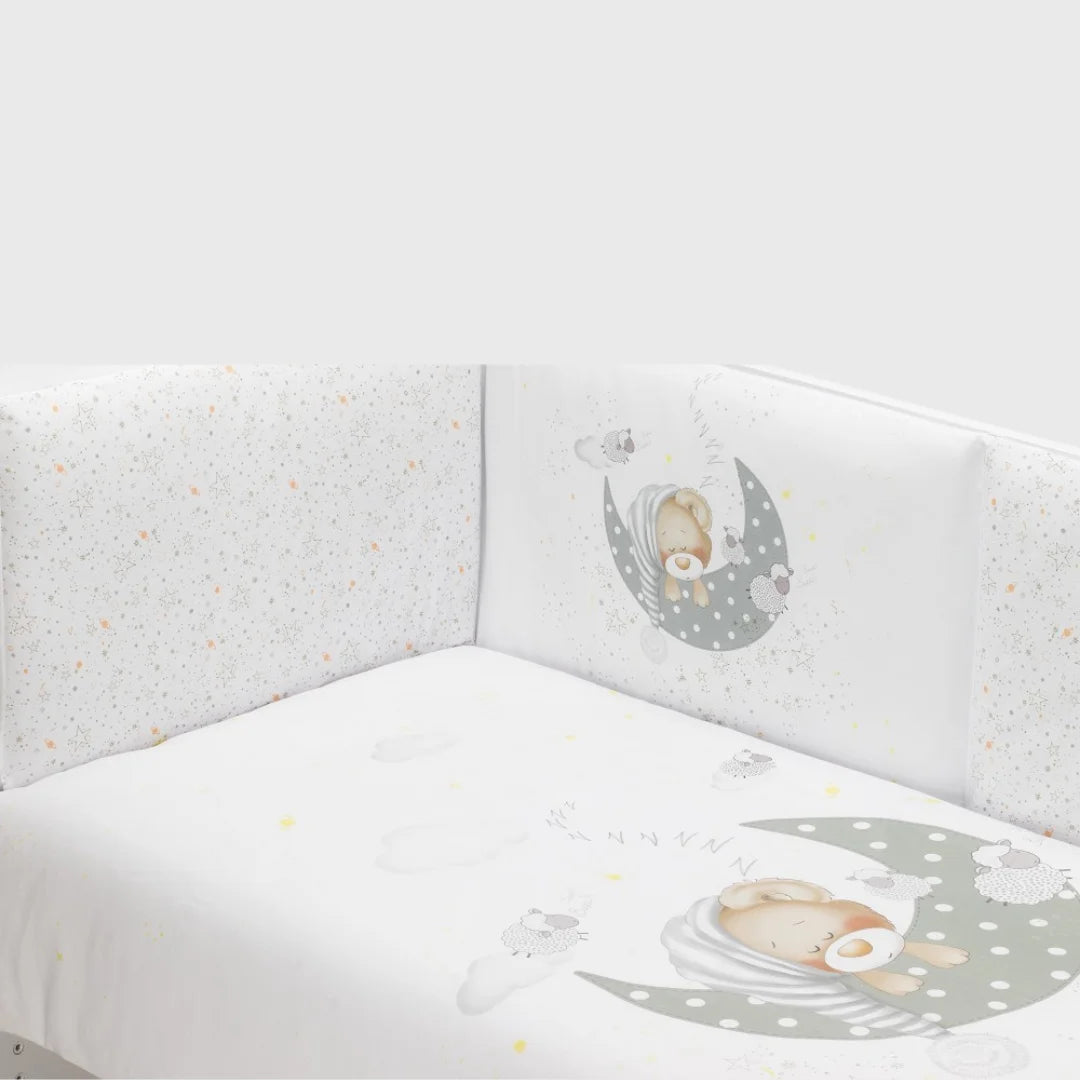 Set 2 Pcs Pour Lit Bébé 60X120 (Couette+ TourDe Lit) Mod Sleeping Bear - Interbaby