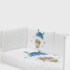 Set 2 Pcs Pour Lit Bébé 60X120 (Couette+ TourDe Lit) Mod Paracaidista - Interbaby