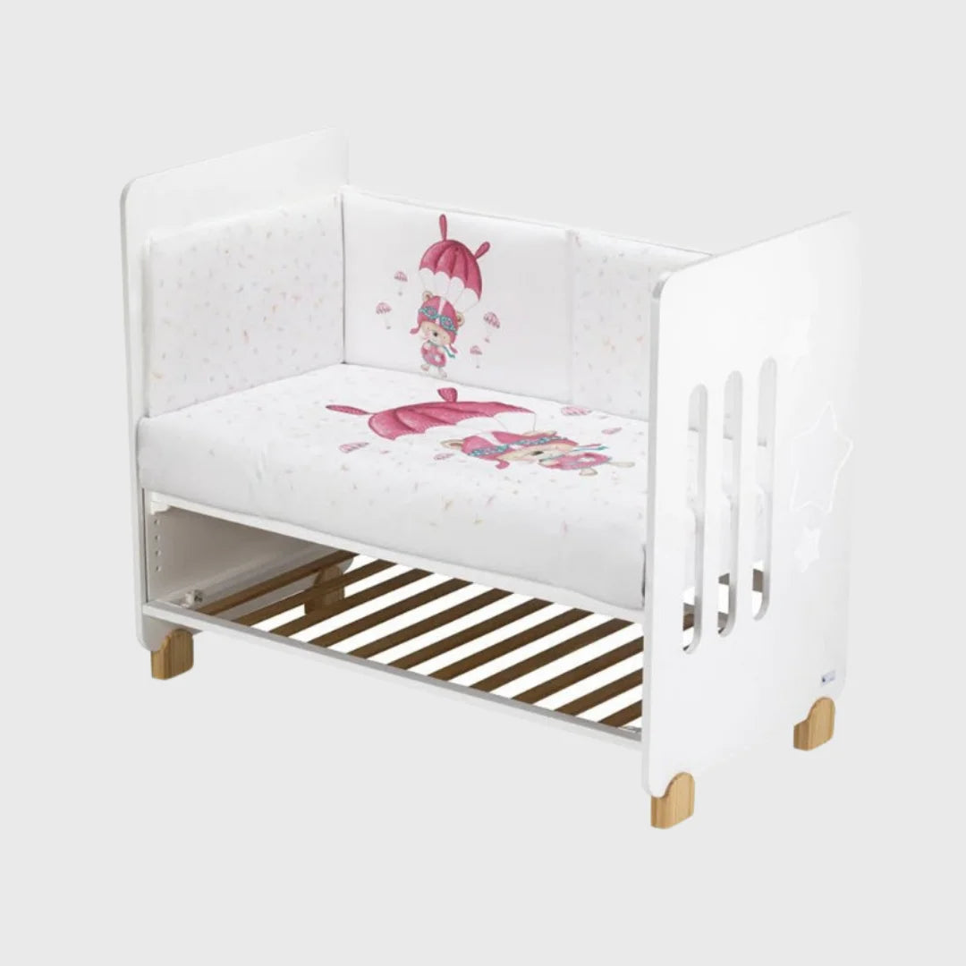 Set 2 Pcs Pour Lit Bébé 60X120 (Couette+ TourDe Lit) Mod Paracaidista - Interbaby