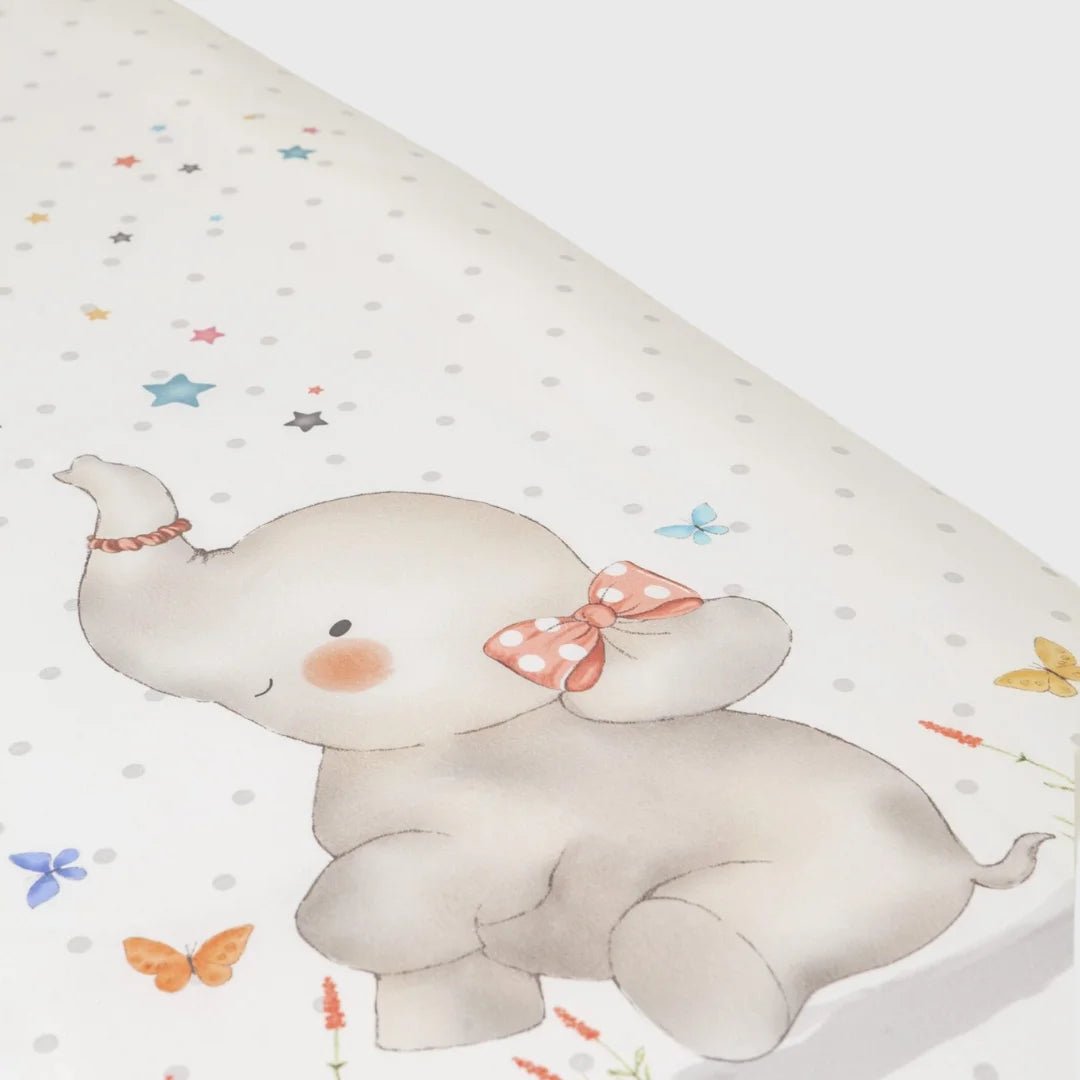 Set 2 Pcs Pour Lit Bébé 60X120 (Couette+ TourDe Lit) Mod éléphant - Interbaby