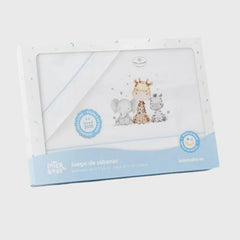 Draps en flanelle girafe éléphant- Interbaby