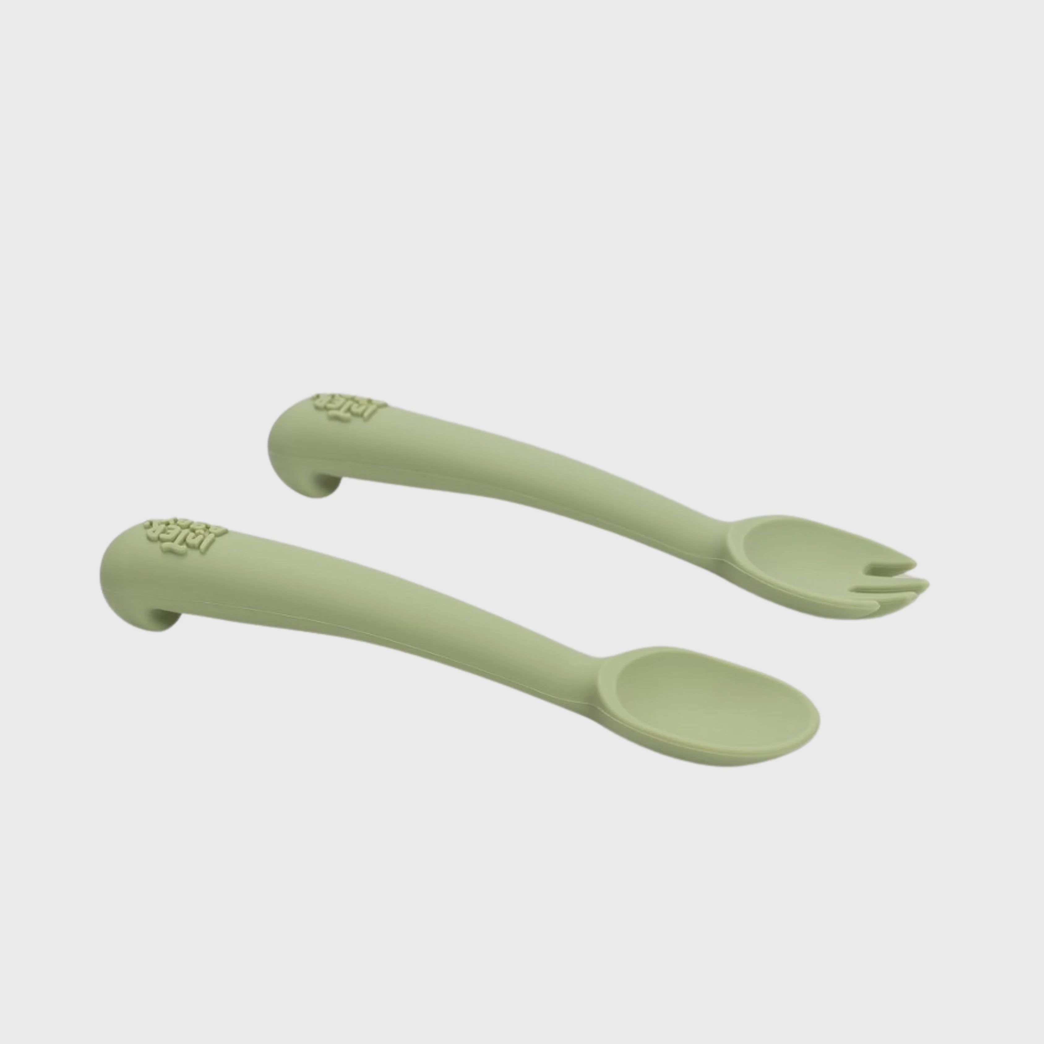 Cuillère et fourchette en silicone - Interbaby