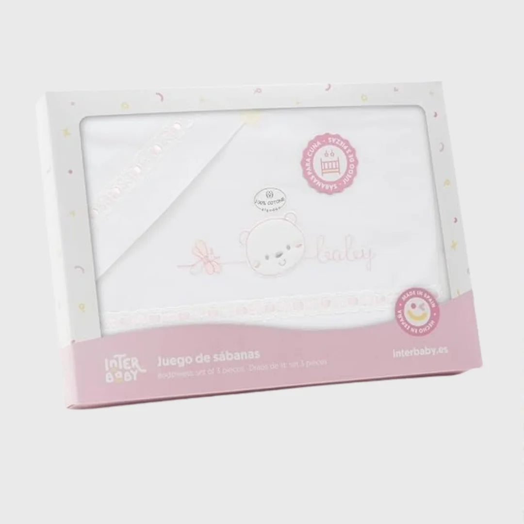 Draps en flanelle visage de bébé ours- Interbaby