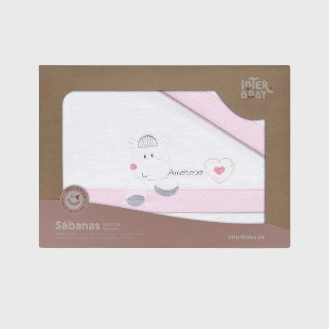 Draps en flanelle Coeur d'amour - Interbaby