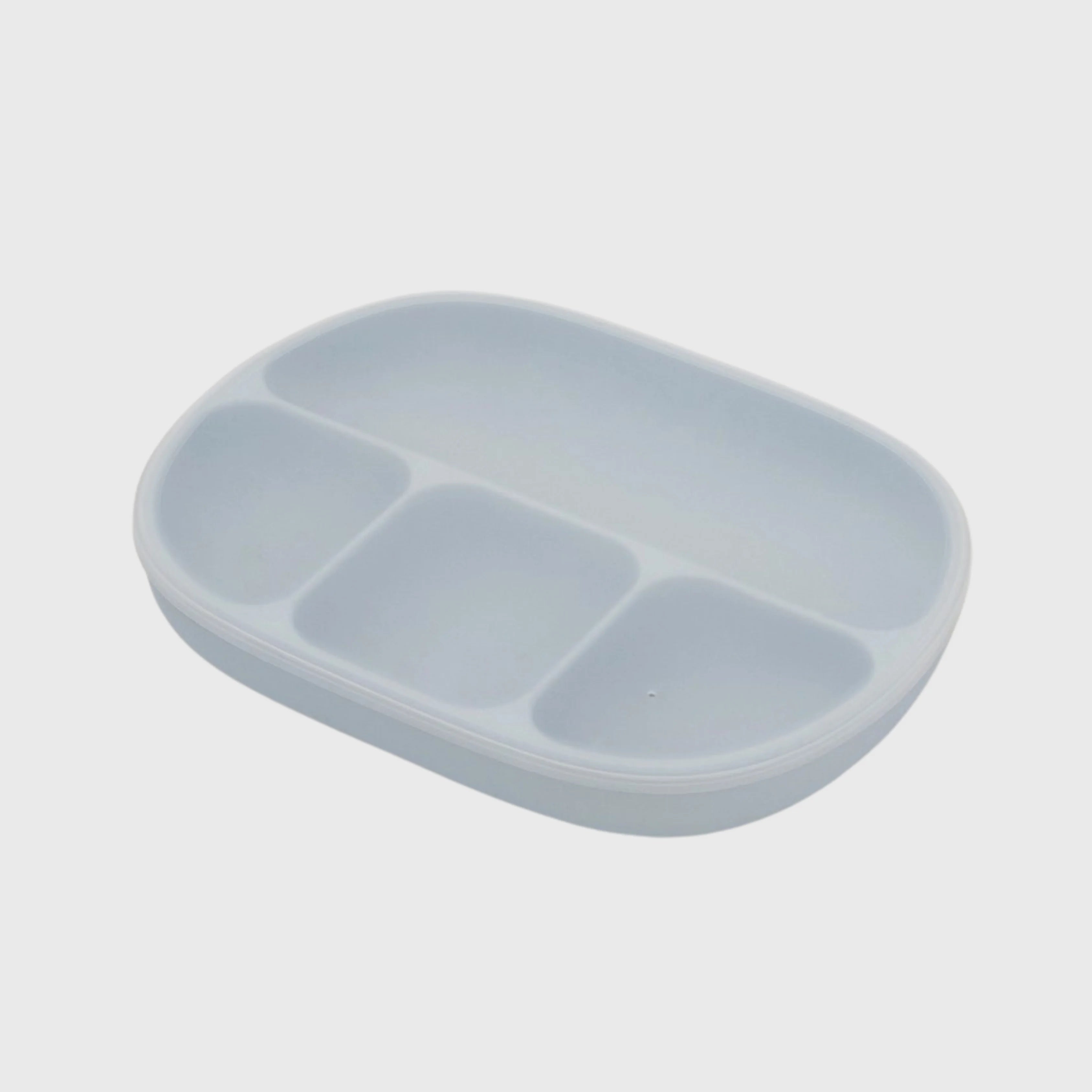 ASSIETTE EN SILICONE AVEC VENTOUSE ET COUVERCLE  - Interbaby