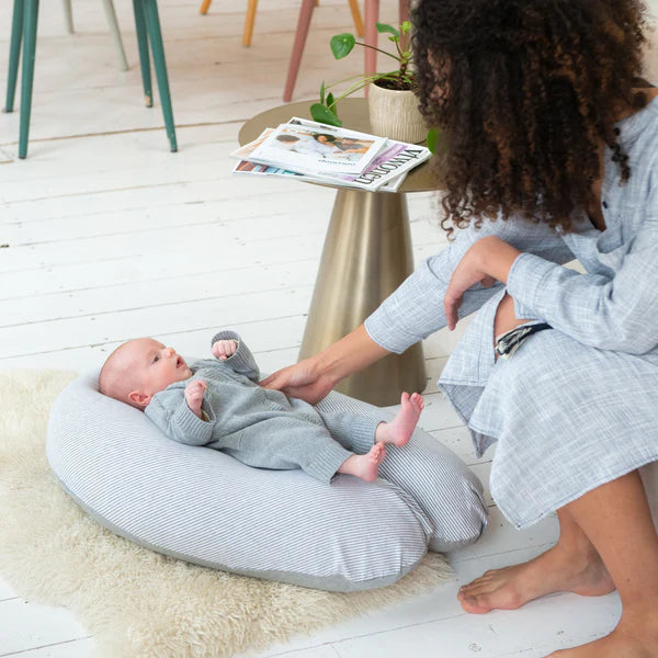 Coussin d'allaitement spécial maternité 180 cm avec housse (blanc)