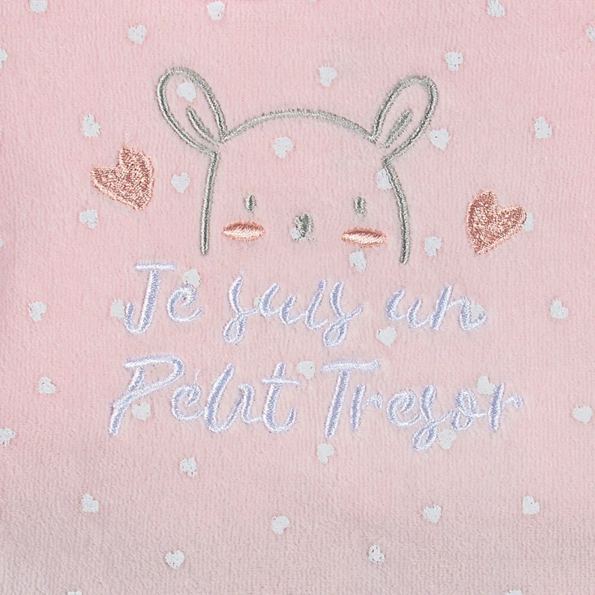 Pyjama d'hiver pour bébé lapin rose - Muslher