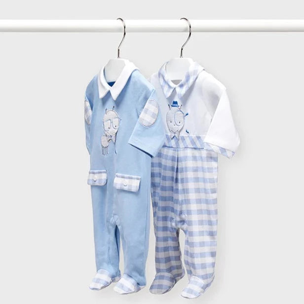 Lot de 2 pyjamas ECOFRIENDS nouveau-né - mayoral